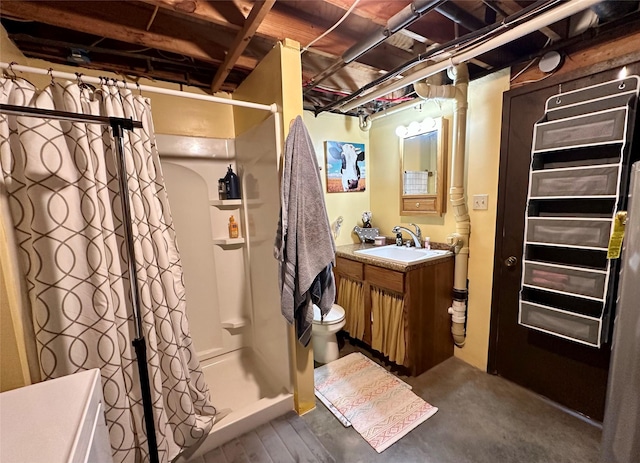 206 Main St, Grinnell, IA 50112 - bathroom with vanity and a shower stall