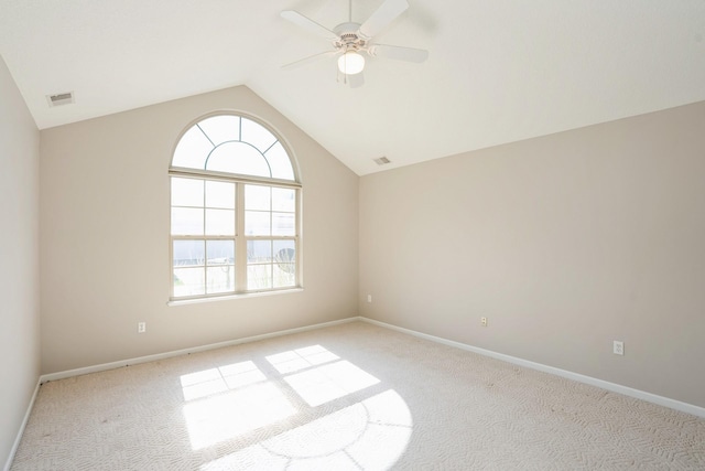 3305 SE Glenstone Dr Unit 172, Grimes, IA 50111 - carpeted spare room with ceiling fan and lofted ceiling
