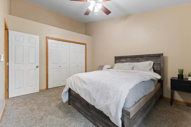 8302 Westown Pkwy Unit 8110, West Des Moines, IA 50266 - carpeted bedroom with a closet and ceiling fan