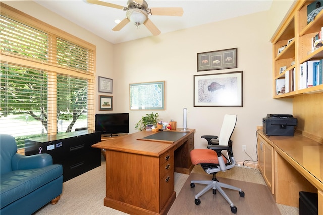 862 Glen Oaks Ter, West Des Moines, IA 50266 - office space with light carpet and ceiling fan