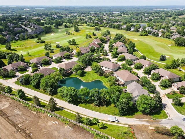 862 Glen Oaks Ter, West Des Moines, IA 50266 - aerial perspective of suburban area featuring a local golf course and a nearby body of water