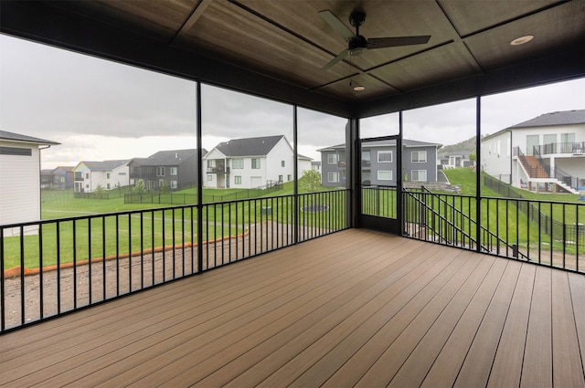 1128 NW 29th Ct, Grimes, IA 50111 - unfurnished sunroom with a residential view