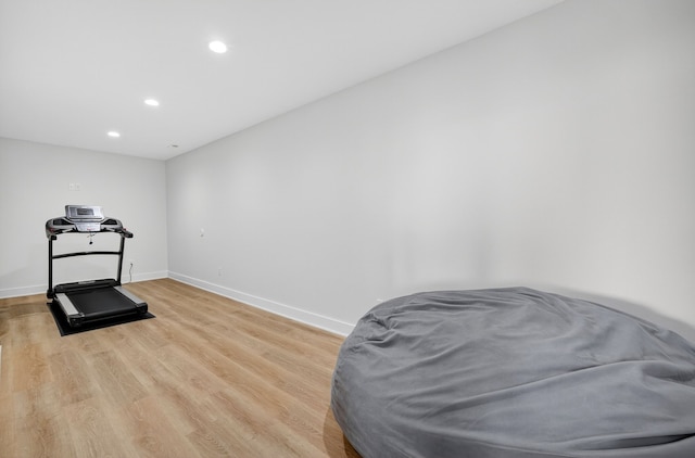 1305 NW 28th St, Grimes, IA 50111 - workout area featuring recessed lighting and light wood-style flooring