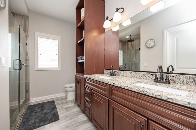 9824 Dunmore Cir, Johnston, IA 50131 - full bath featuring a shower stall and double vanity