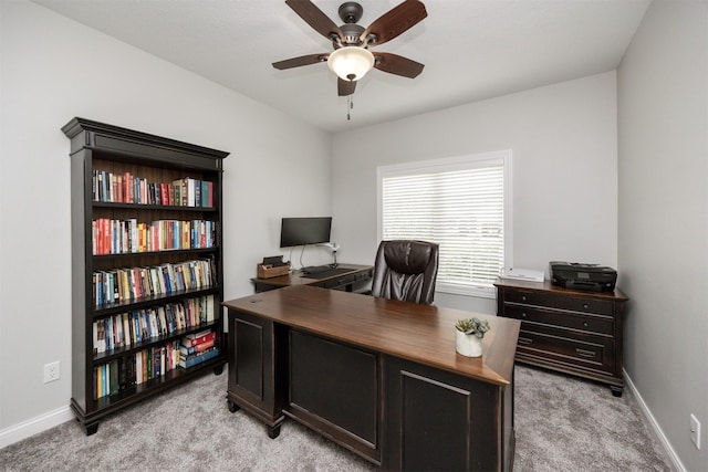 9824 Dunmore Cir, Johnston, IA 50131 - office featuring ceiling fan and light colored carpet