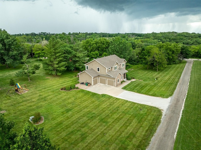 2726 SE 11th St, West Des Moines, IA 50265 - aerial view of property and surrounding area with a heavily wooded area