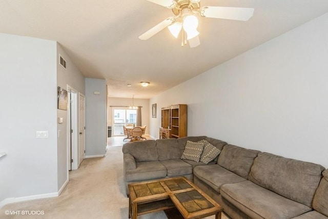 4528 NE Mcdougal Ln, Ankeny, IA 50021 - living room with light colored carpet and ceiling fan