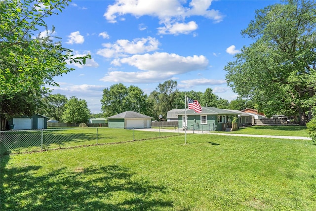 4935 NE 39th Ave, Des Moines, IA 50317 - fenced backyard with a garage