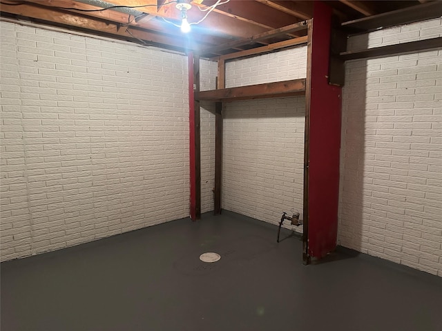 1205 S 4th St, Marshalltown, IA 50158 - unfinished basement featuring brick wall