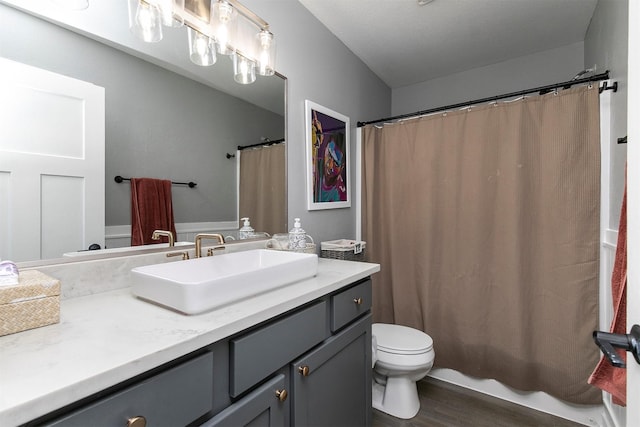2817 NW Lois Ln, Ankeny, IA 50023 - full bathroom with vanity and wood finished floors
