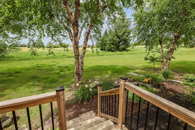 1069 Glen Oaks Dr, West Des Moines, IA 50266 - view of green lawn with a rural view