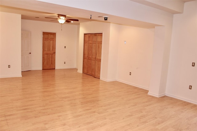 4015 Marigold Dr, Ames, IA 50014 - unfurnished room with ceiling fan and light wood-type flooring