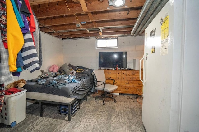 305 E 20th St S, Newton, IA 50208 - bedroom featuring concrete block wall