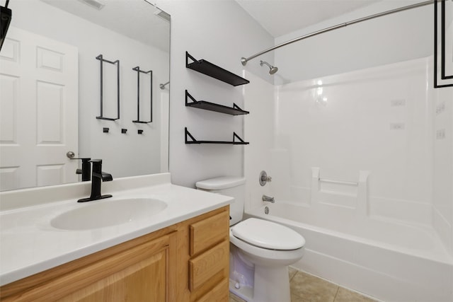 7039 Carey Ct, Johnston, IA 50131 - full bath with vanity, shower / tub combination, and tile patterned flooring