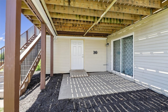 7039 Carey Ct, Johnston, IA 50131 - view of patio featuring stairway
