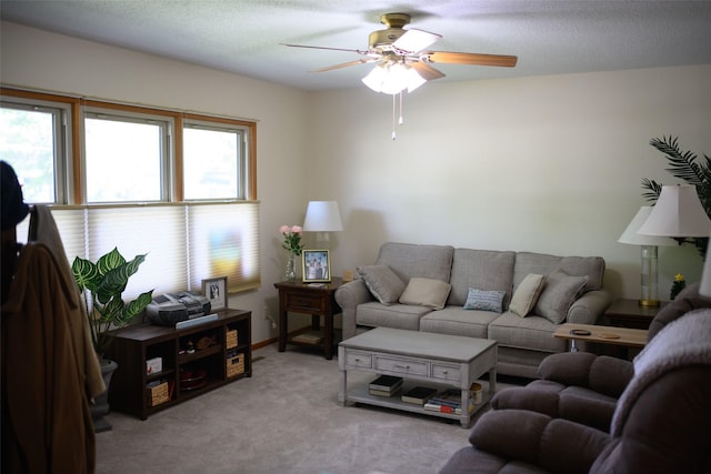 205 E 23rd St N, Newton, IA 50208 - living room featuring a ceiling fan and carpet