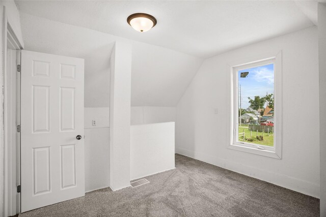 707 Bromley St, Marshalltown, IA 50158 - additional living space with lofted ceiling and carpet floors