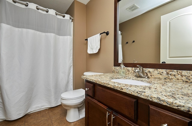 358 S 85th St, West Des Moines, IA 50266 - full bathroom with vanity, tile patterned flooring, and a shower with curtain