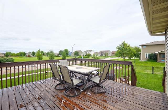 358 S 85th St, West Des Moines, IA 50266 - deck with outdoor dining space and a residential view