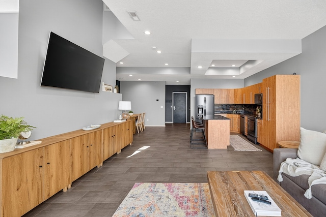 640 S 50th St Unit 2204, West Des Moines, IA 50265 - living area with recessed lighting and a raised ceiling