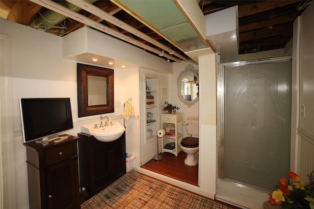 344 S 1st St, Ogden, IA 50212 - bathroom with a stall shower and vanity