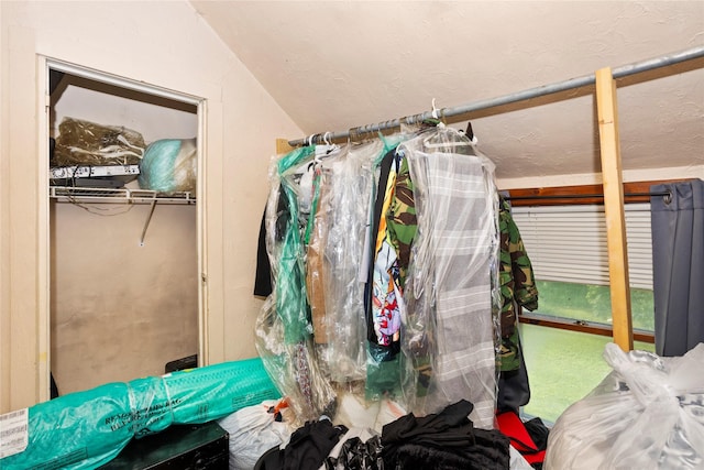 1054 14th St, Des Moines, IA 50314 - spacious closet with lofted ceiling