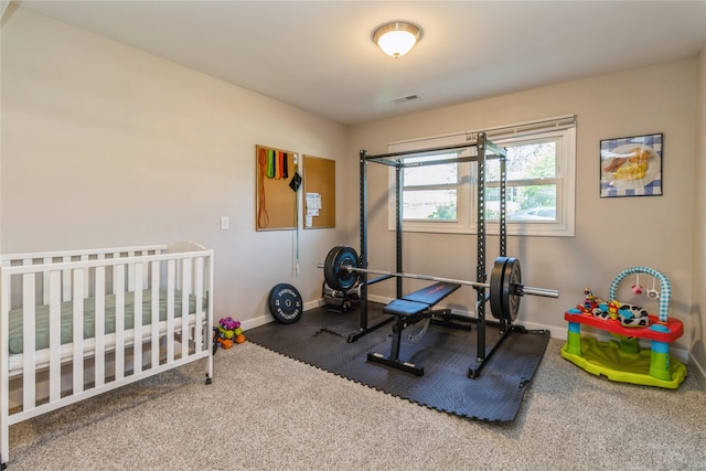 311 W 15th St N, Newton, IA 50208 - workout area featuring baseboards and carpet