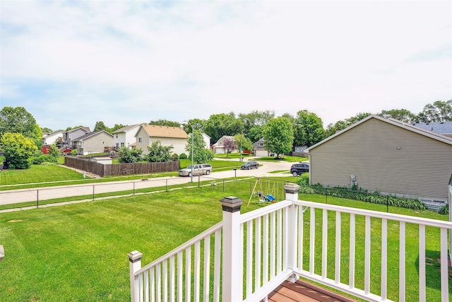 2907 E 43rd St, Des Moines, IA 50317 - wooden terrace with a residential view