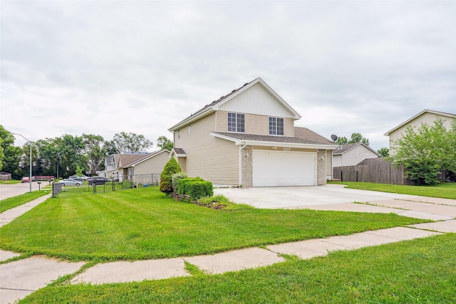 2907 E 43rd St, Des Moines, IA 50317 - view of side of home with concrete driveway, a garage, and brick siding