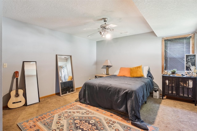 1123 SE Mallard Creek Dr, Ankeny, IA 50021 - bedroom featuring carpet flooring, a textured ceiling, and ceiling fan