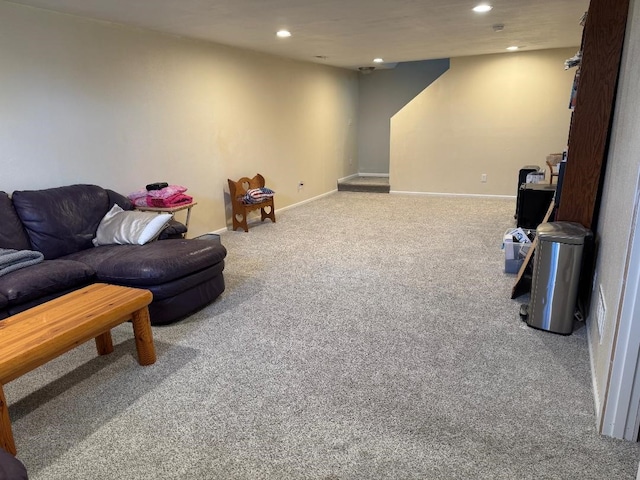 2625 Easton Blvd, Des Moines, IA 50317 - living room with carpet and recessed lighting