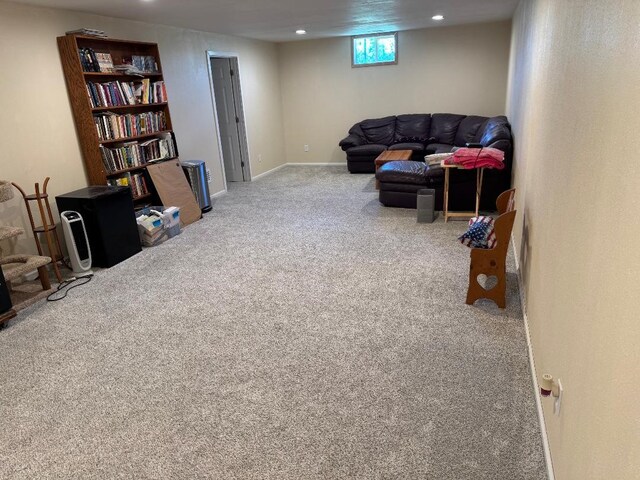 2625 Easton Blvd, Des Moines, IA 50317 - living area with carpet and recessed lighting