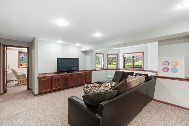 3124 Greenwood Rd, Ames, IA 50014 - living area featuring light colored carpet and recessed lighting