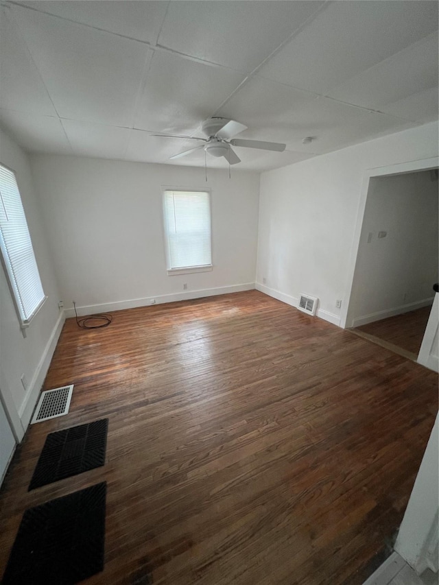 3618 Dubuque Ave, Des Moines, IA 50317 - empty room featuring ceiling fan and wood finished floors