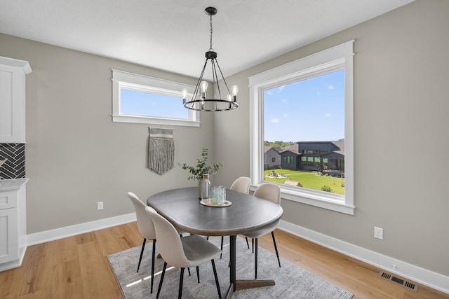 17736 Hammontree Dr, Clive, IA 50325 - dining area featuring a chandelier and light wood finished floors