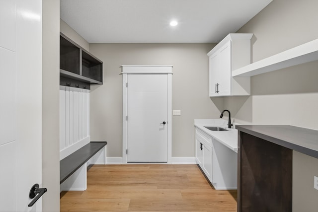 17736 Hammontree Dr, Clive, IA 50325 - mudroom featuring light wood-type flooring and recessed lighting