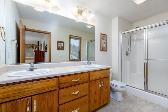 1412 Court St, Adel, IA 50003 - full bath featuring double vanity and a stall shower