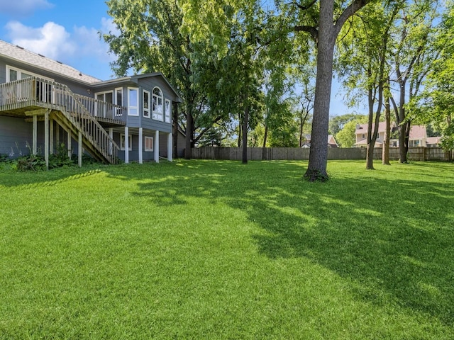 1907 Thornton Ct, Des Moines, IA 50320 - view of yard with stairs and a deck