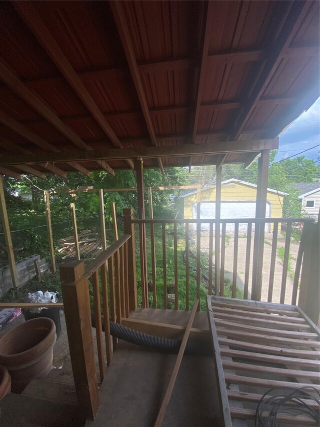 1159 18th St, Des Moines, IA 50314 - view of patio featuring an outdoor structure