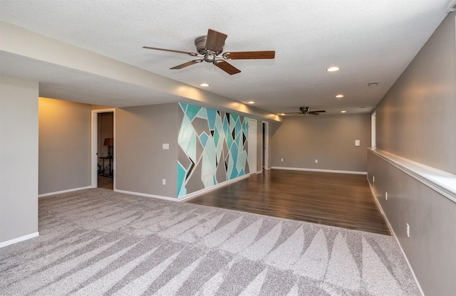 4104 SW 2nd St, Ankeny, IA 50023 - spare room featuring a ceiling fan, carpet floors, and recessed lighting