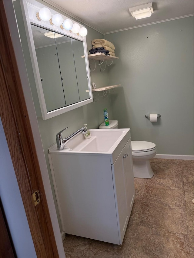 410 N 6th St, Winterset, IA 50273 - bathroom with vanity and ornamental molding