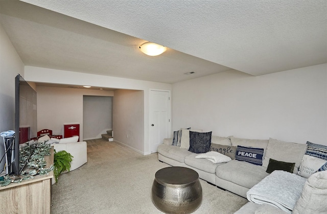 16621 Goodman Dr, Urbandale, IA 50323 - living room featuring carpet floors and stairway
