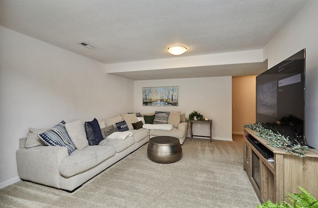 16621 Goodman Dr, Urbandale, IA 50323 - living area featuring light colored carpet and a textured ceiling