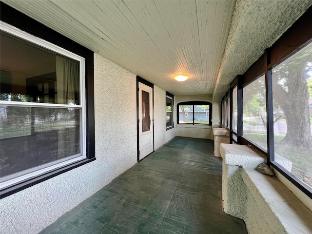 400 W Salem Ave, Indianola, IA 50125 - unfurnished sunroom with wood ceiling