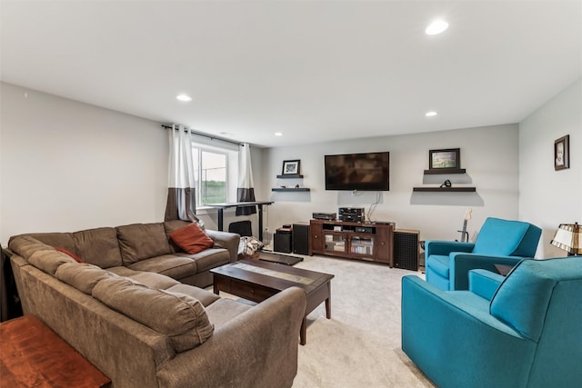 1819 8th Ave SE, Altoona, IA 50009 - living area featuring light colored carpet and recessed lighting