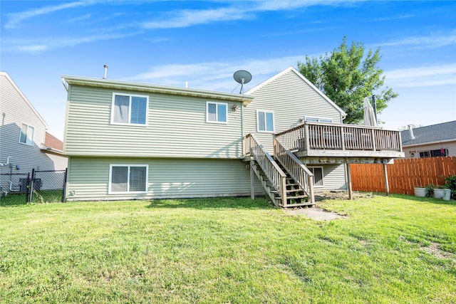 900 34th St SW, Bondurant, IA 50035 - back of property with stairway and a deck