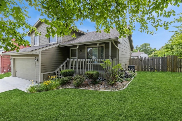 3612 SE 18th Ct, Des Moines, IA 50320 - view of front of house with a porch, concrete driveway, roof with shingles, and a garage