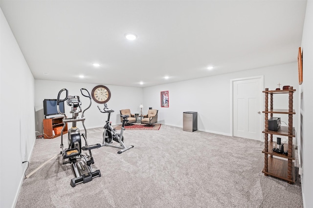 2708 NW Boulder Point Pl, Ankeny, IA 50023 - exercise room with recessed lighting and carpet floors