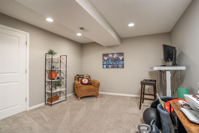 303 SE 14th St, Grimes, IA 50111 - living area featuring carpet and recessed lighting