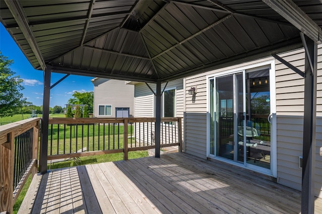 303 SE 14th St, Grimes, IA 50111 - wooden deck with a lawn